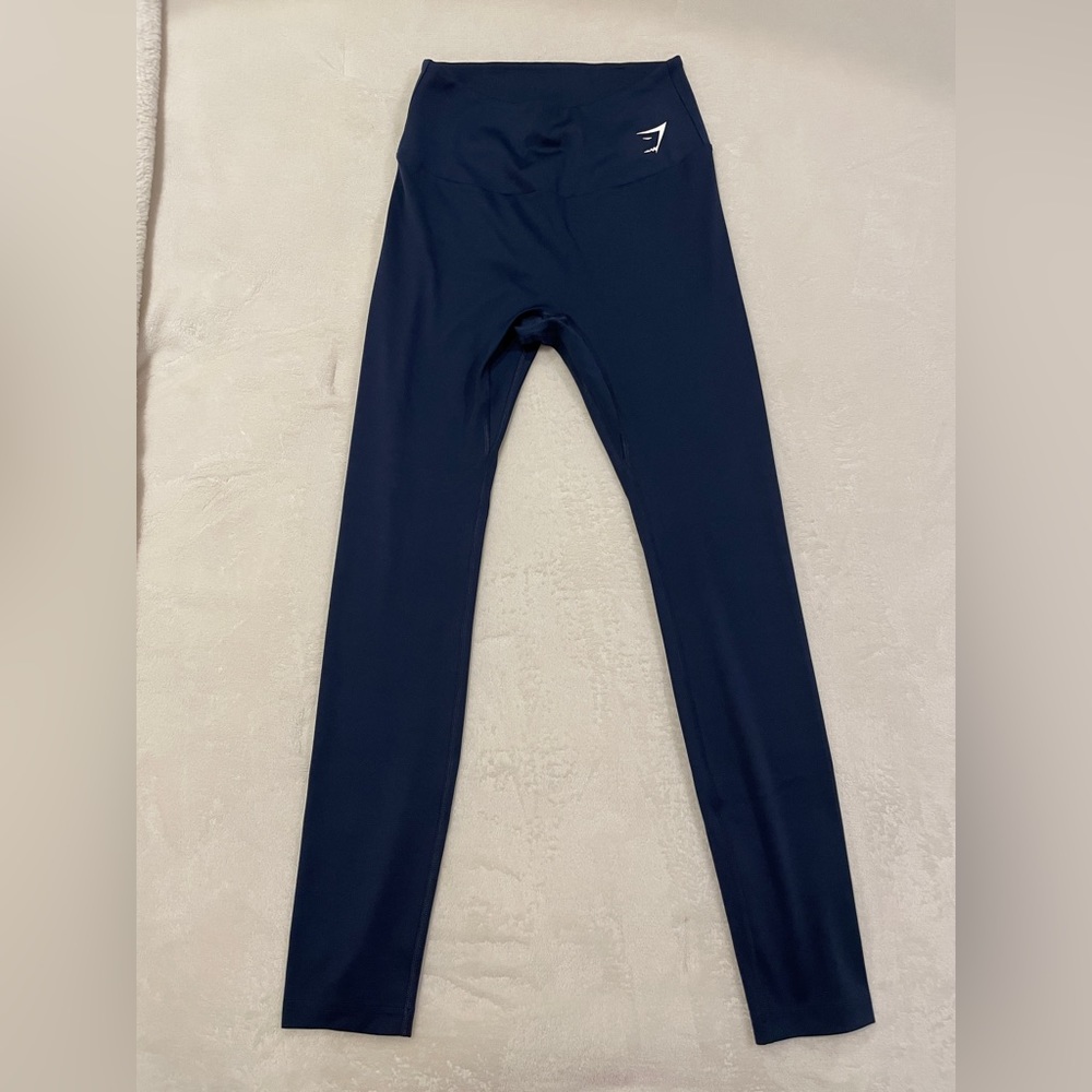 Gymshark navy blue leggings, size medium